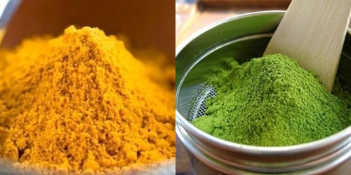 Công thức trị nám da bằng bột trà xanh kết hợp cùng bột nghệ